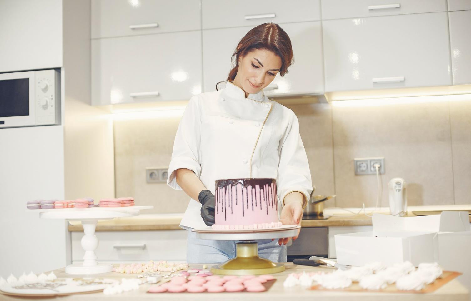 Group of home cooks engaged in a live webinar cooking session